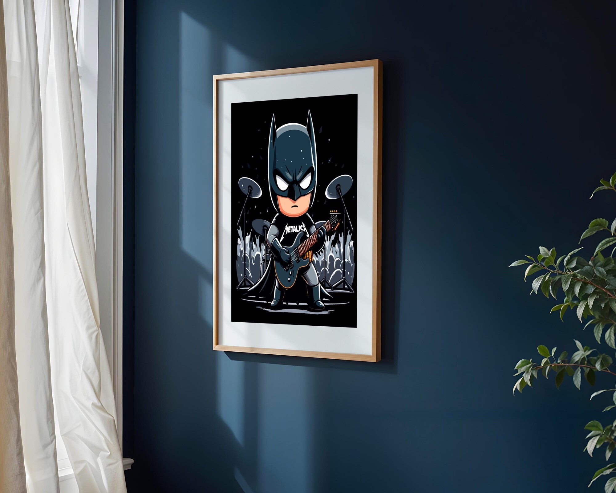 Batman Rockero Metallica | Cuadro decorativo de Monkey Canvas