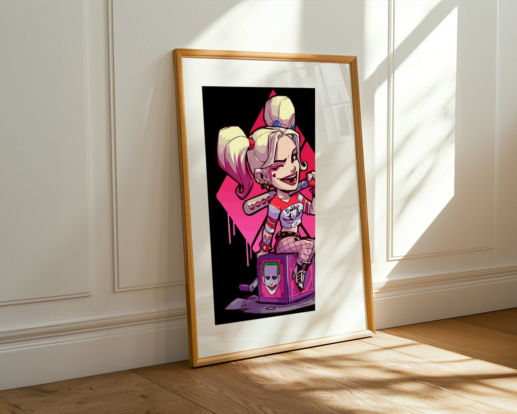 Harley Quinn Sobre la Caja | Cuadro decorativo de Monkey Canvas