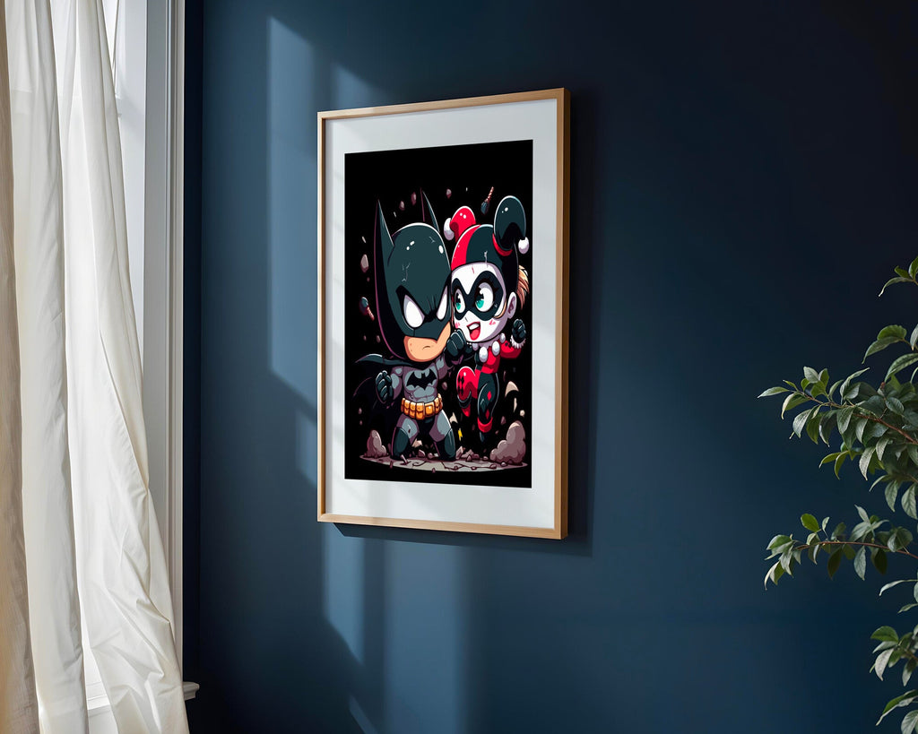 Batman y Harley Quinn Duelo | Cuadro decorativo de Monkey Canvas