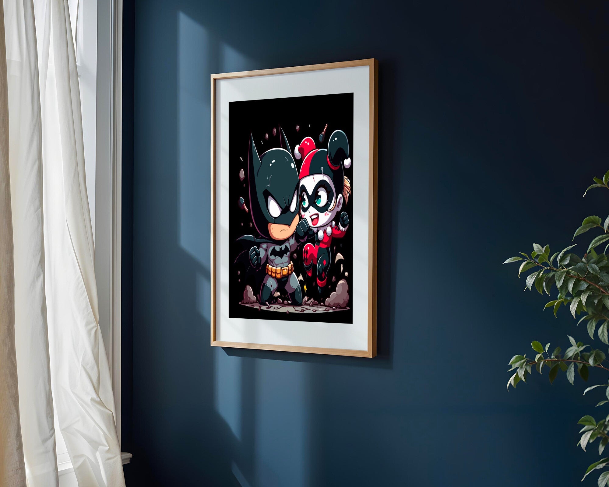 Batman y Harley Quinn Duelo | Cuadro decorativo de Monkey Canvas