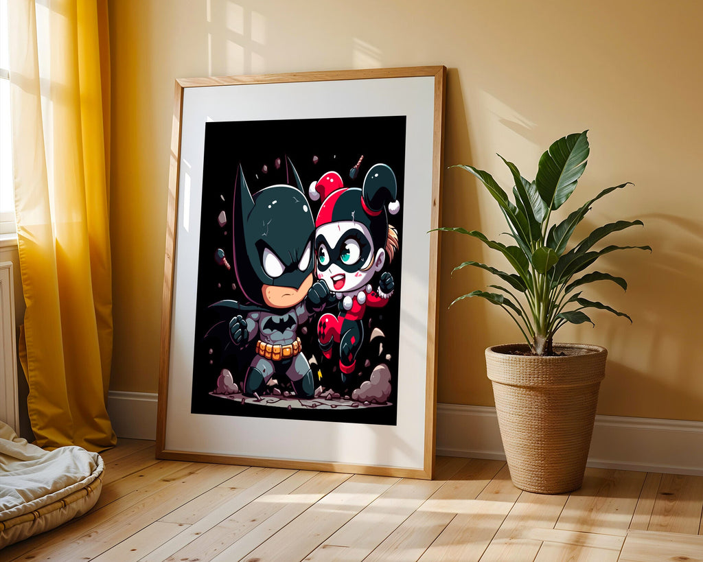 Batman y Harley Quinn Duelo | Cuadro decorativo de Monkey Canvas