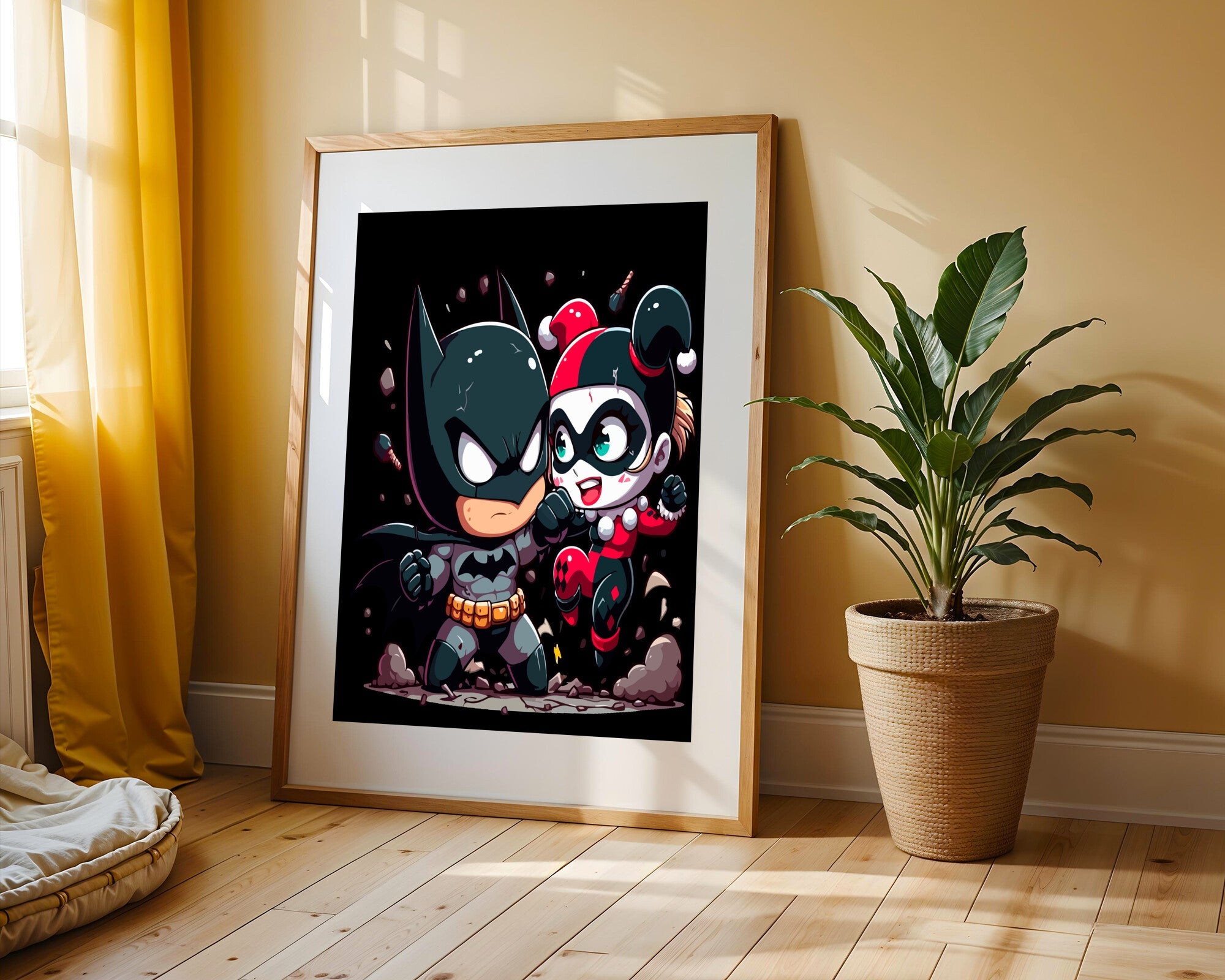Batman y Harley Quinn Duelo | Cuadro decorativo de Monkey Canvas