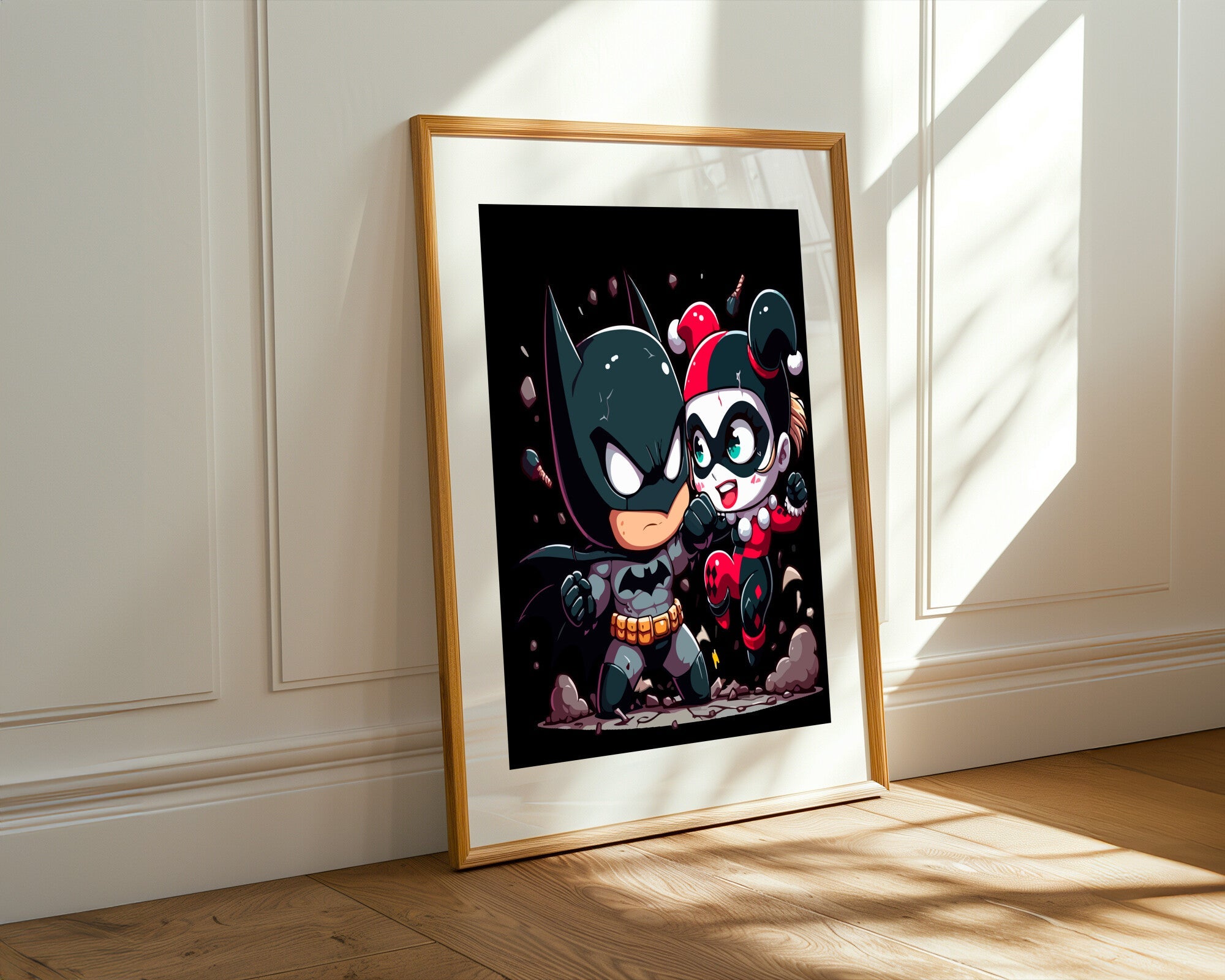 Batman y Harley Quinn Duelo | Cuadro decorativo de Monkey Canvas