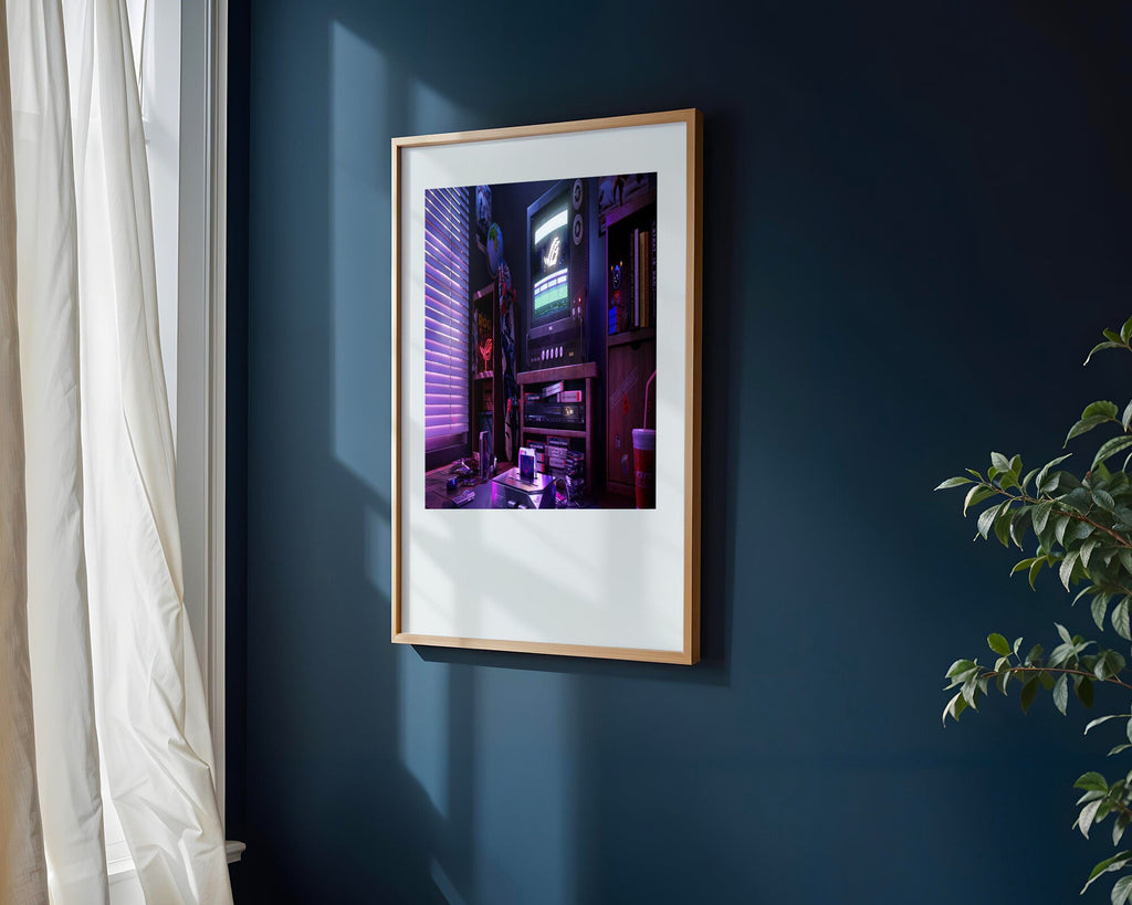 Cuarto Gamer Retro Neon | Cuadro decorativo de Monkey Canvas