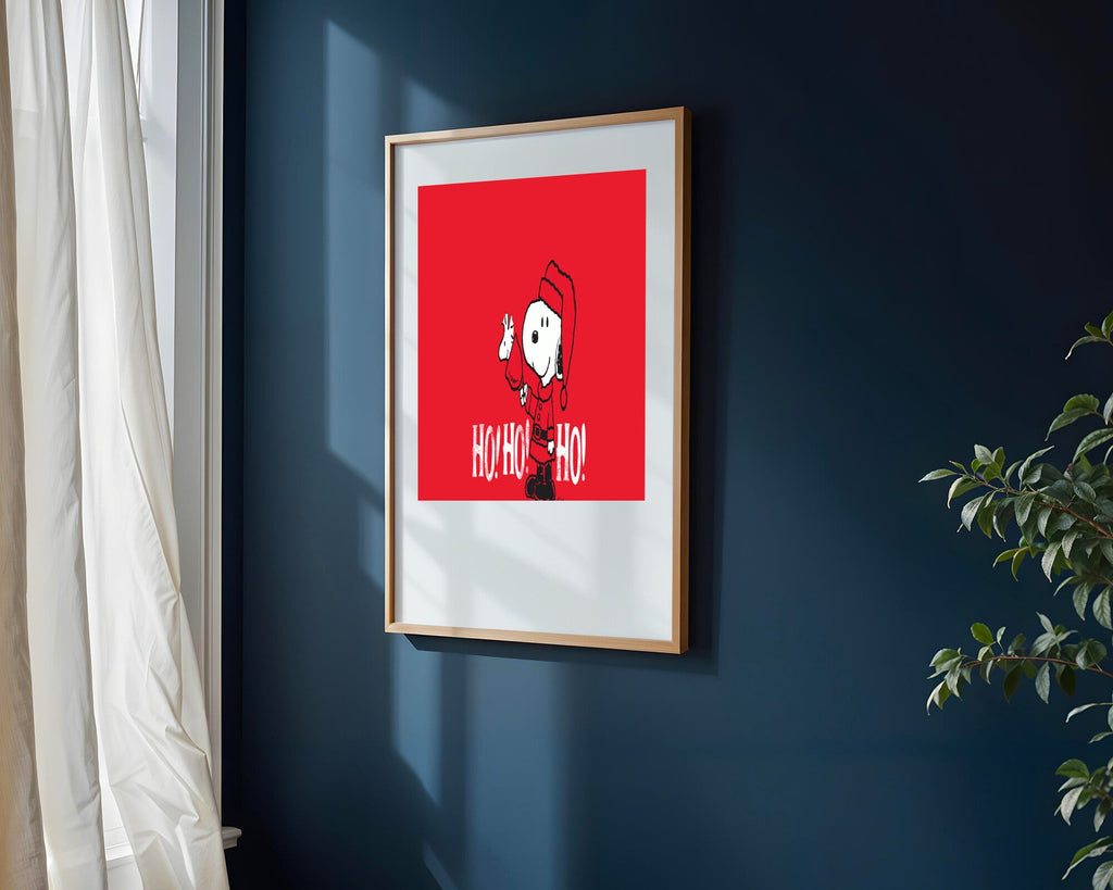 Snoopy Navideno Ho Ho Ho | Cuadro decorativo de Monkey Canvas
