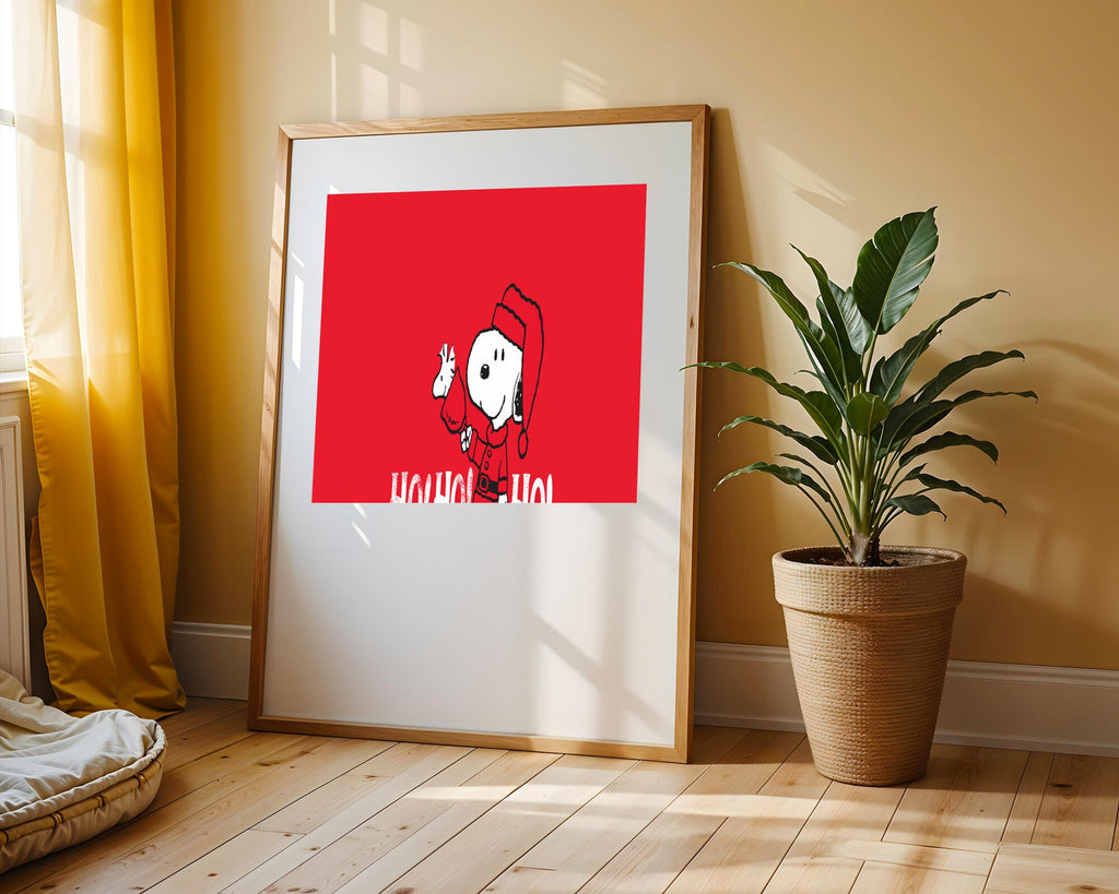 Snoopy Navideno Ho Ho Ho | Cuadro decorativo de Monkey Canvas