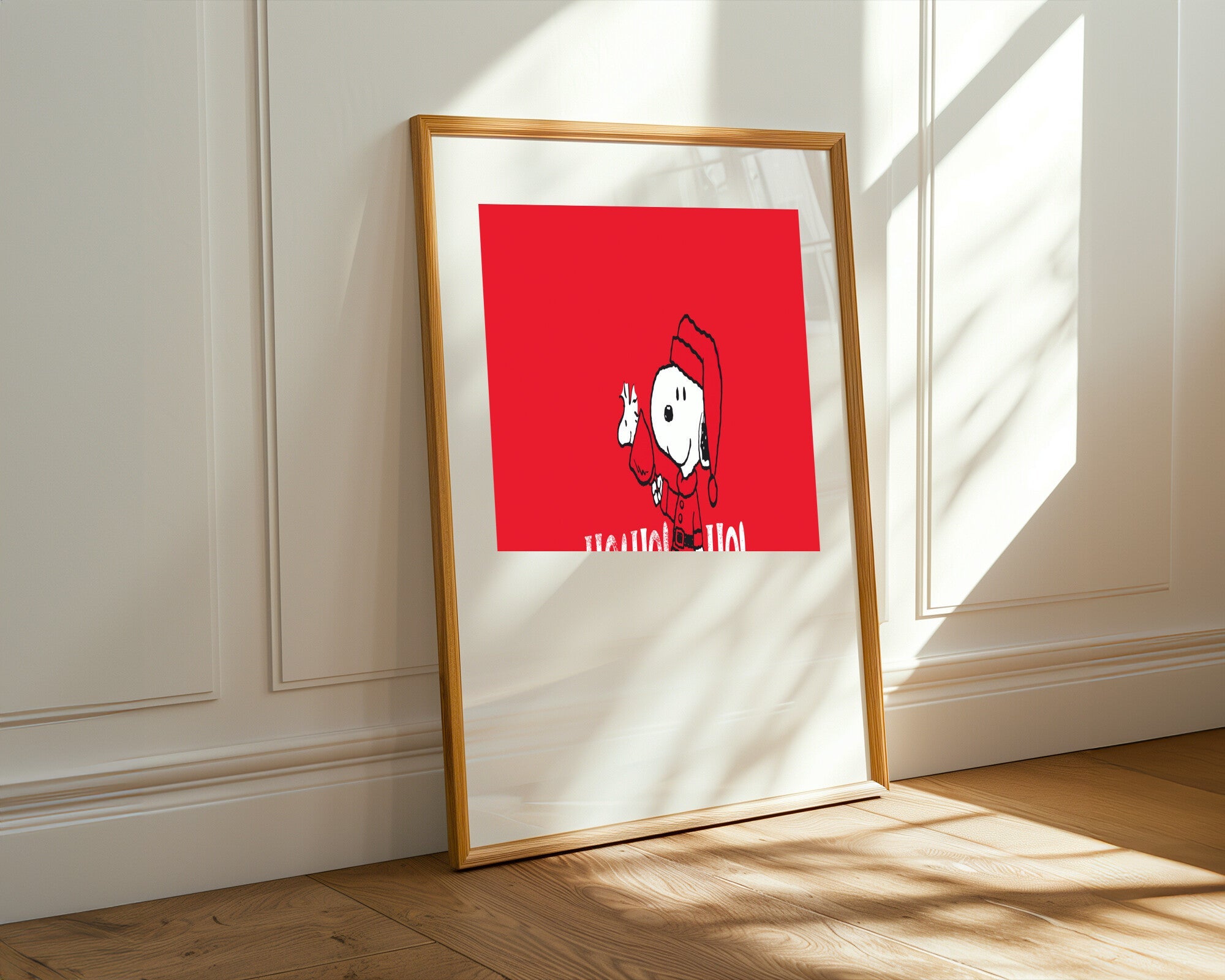 Snoopy Navideno Ho Ho Ho | Cuadro decorativo de Monkey Canvas