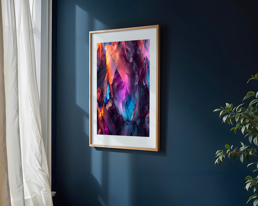 Cristales Abstractos Fuego y Hielo | Cuadro decorativo de Monkey Canvas