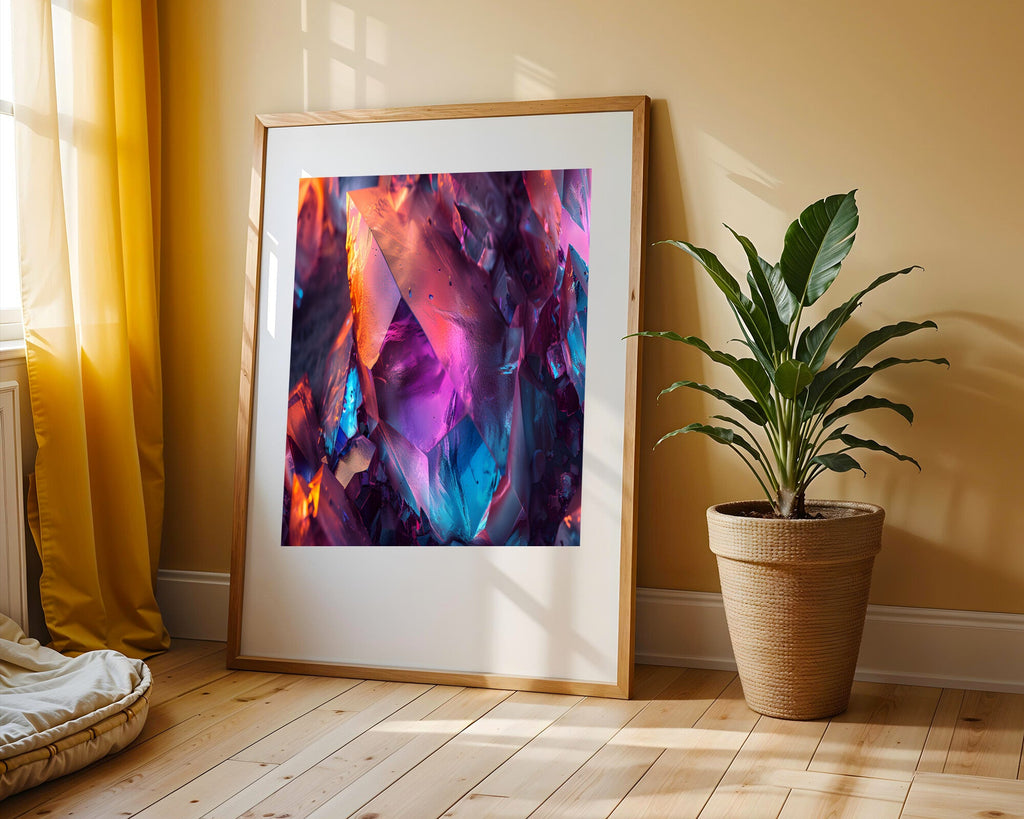Cristales Abstractos Fuego y Hielo | Cuadro decorativo de Monkey Canvas