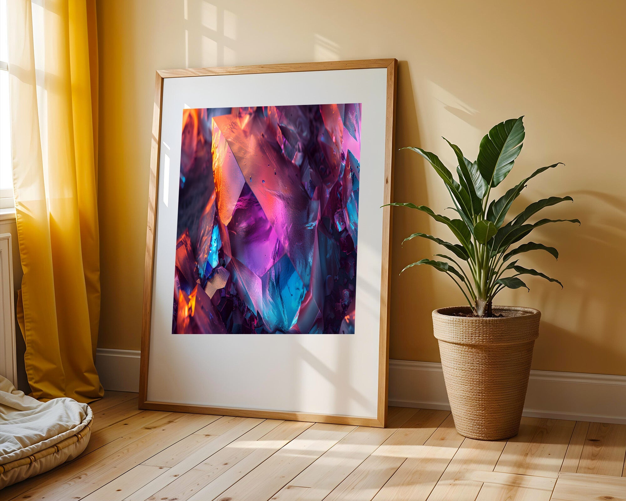 Cristales Abstractos Fuego y Hielo | Cuadro decorativo de Monkey Canvas