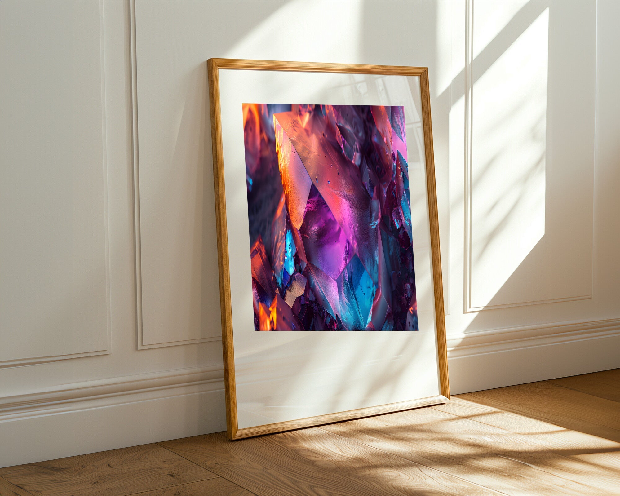 Cristales Abstractos Fuego y Hielo | Cuadro decorativo de Monkey Canvas