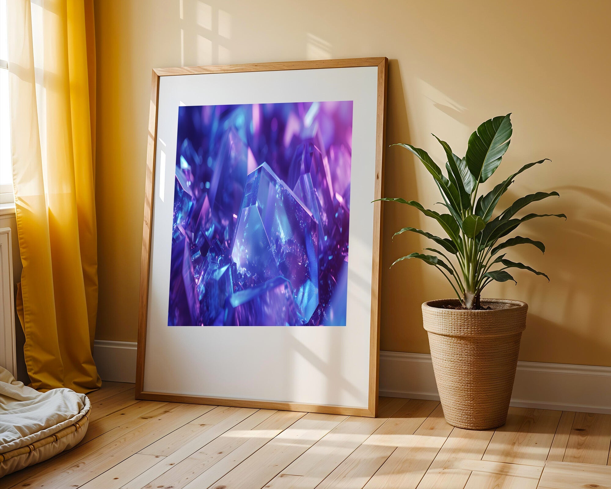 Cristales Abstractos Azul Violeta | Cuadro decorativo de Monkey Canvas