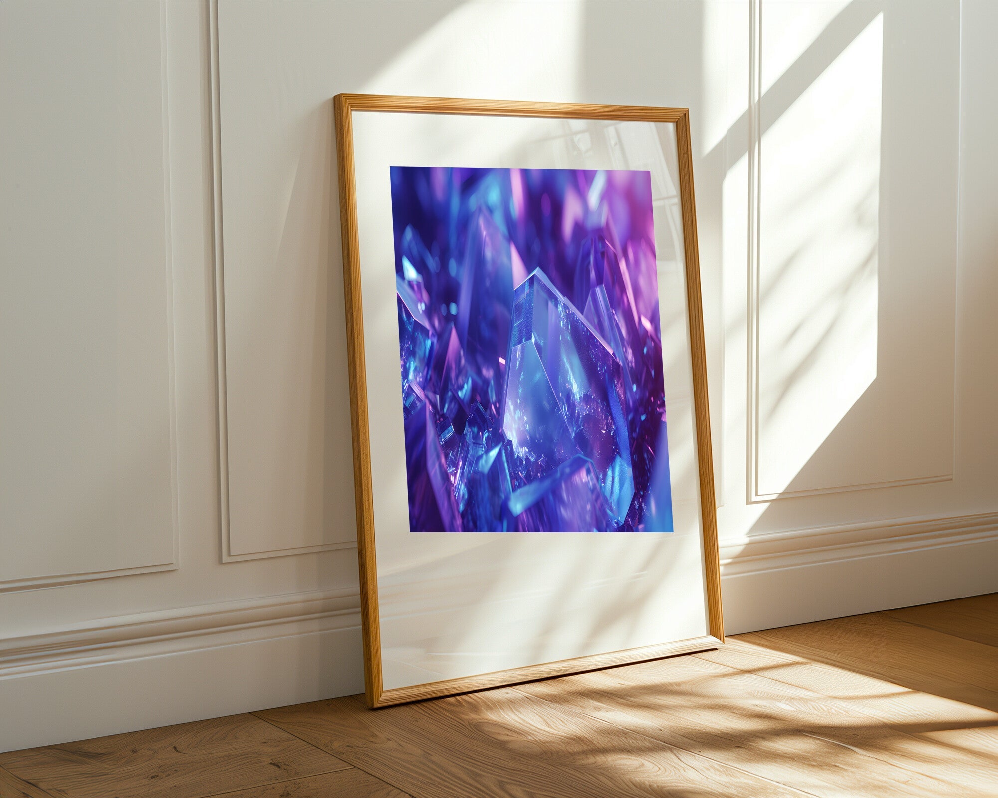 Cristales Abstractos Azul Violeta | Cuadro decorativo de Monkey Canvas