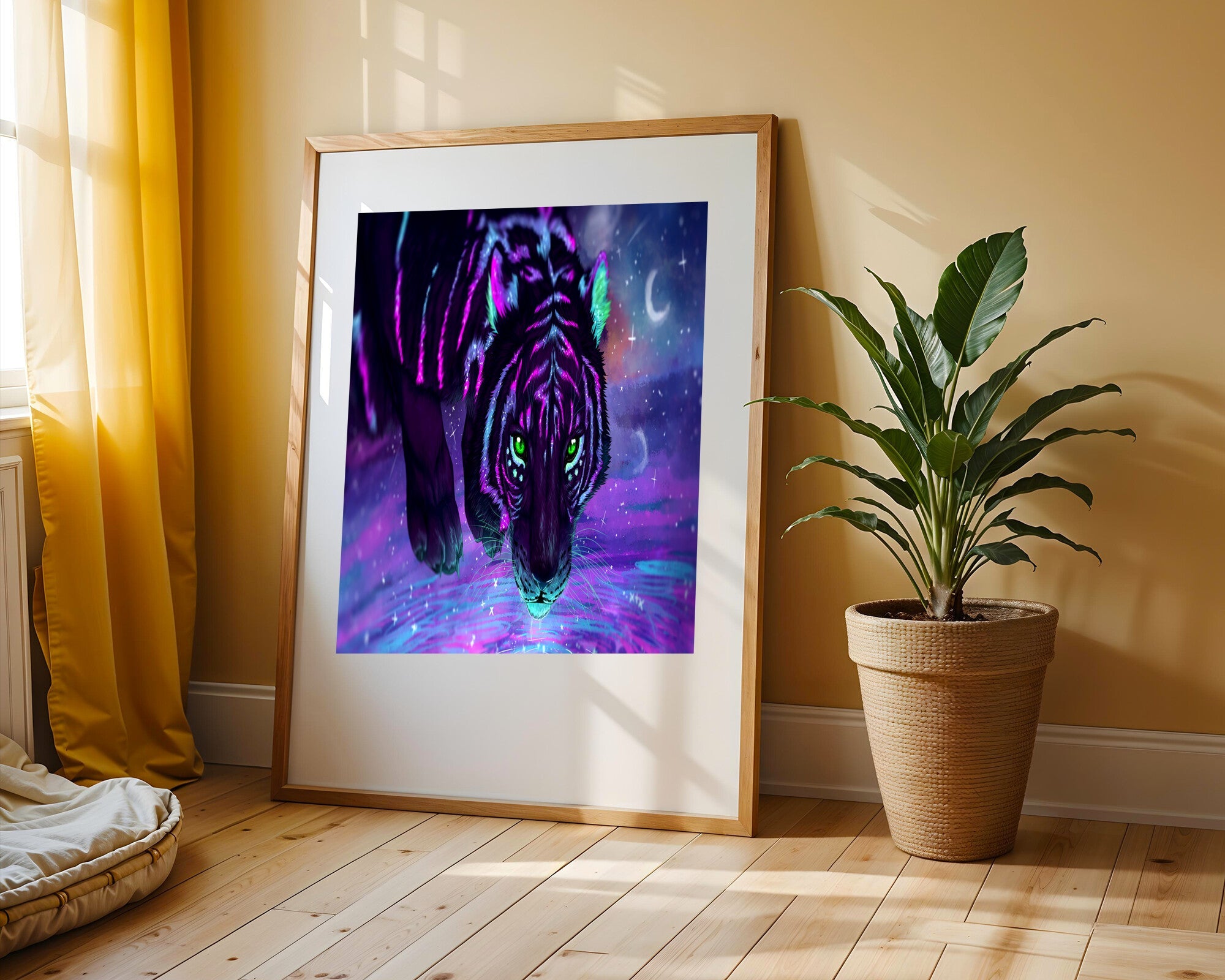 Tigre Mistico Bebiendo Agua | Cuadro decorativo de Monkey Canvas
