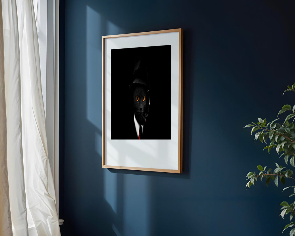 Gato Padrino con Puro | Cuadro decorativo de Monkey Canvas