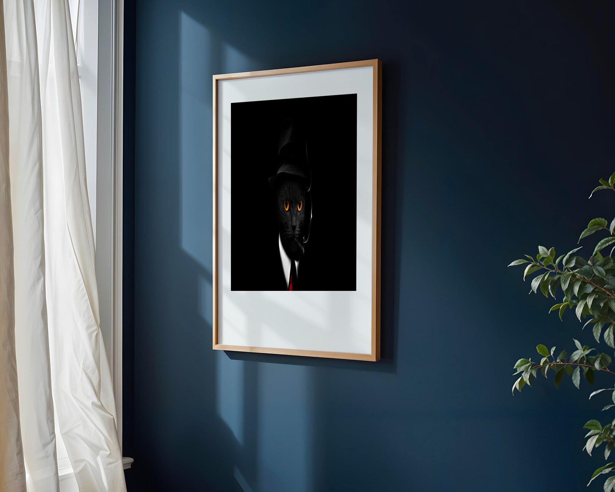 Gato Padrino con Puro | Cuadro decorativo de Monkey Canvas
