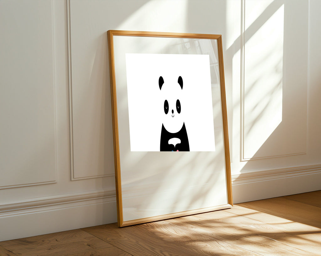 Panda con Corazon Arcoiris | Cuadro decorativo de Monkey Canvas