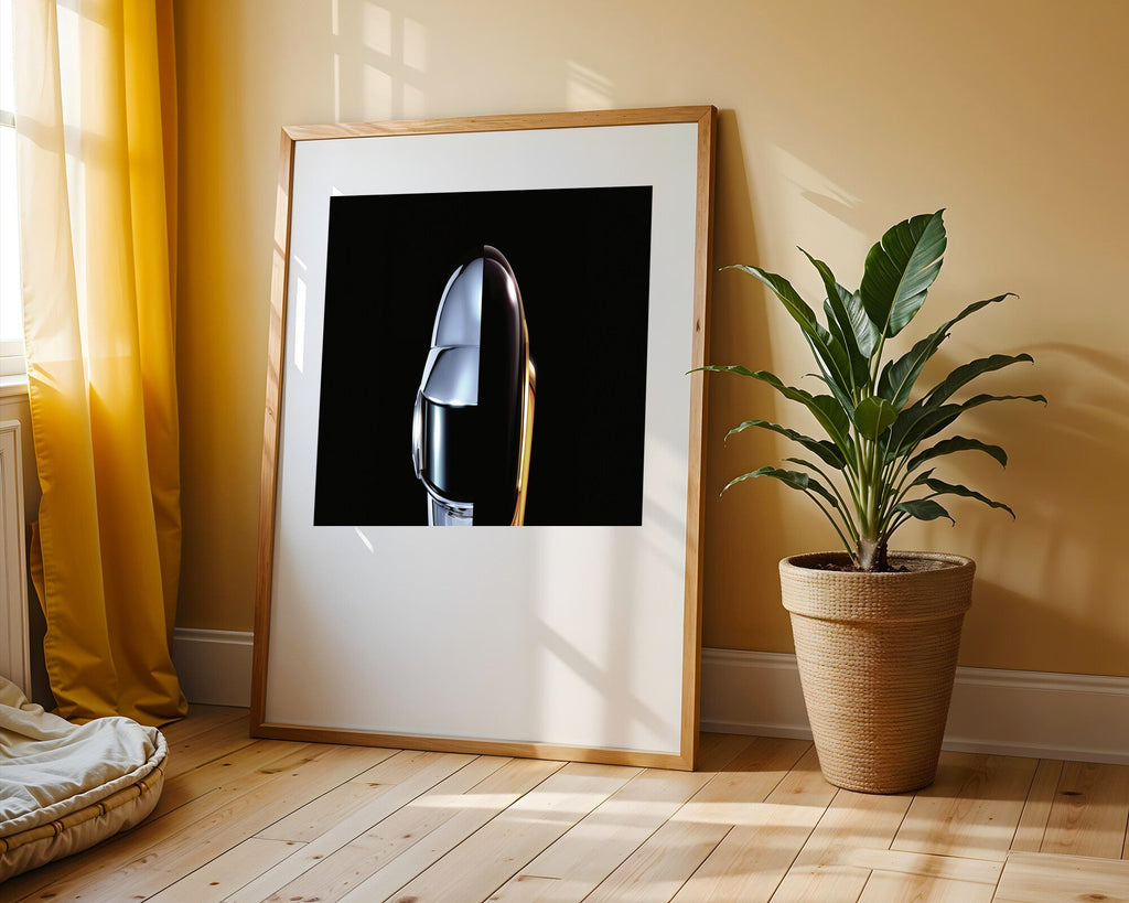 Casco Daft Punk Cromo y Oro | Cuadro decorativo de Monkey Canvas