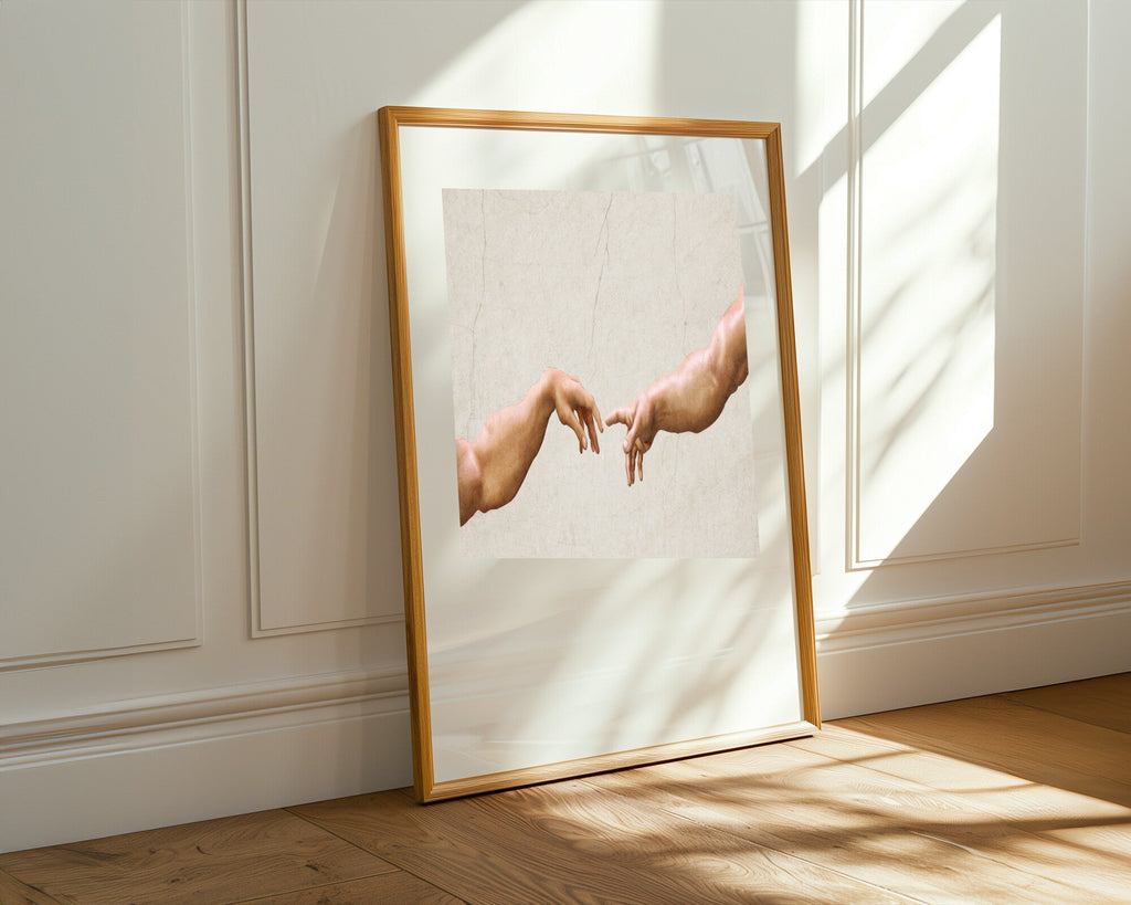 La Creacion de Adan Manos | Cuadro decorativo de Monkey Canvas