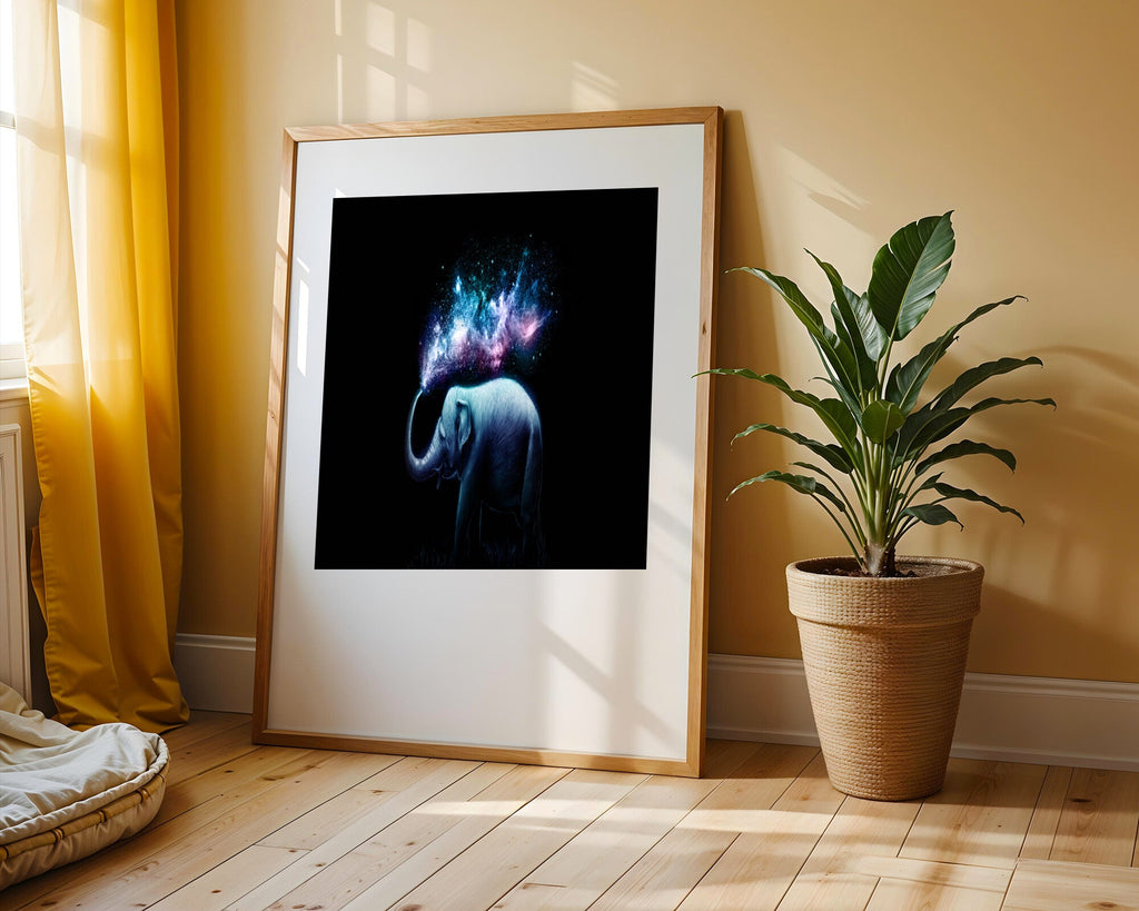 Elefante Galaxia Mistica | Cuadro decorativo de Monkey Canvas