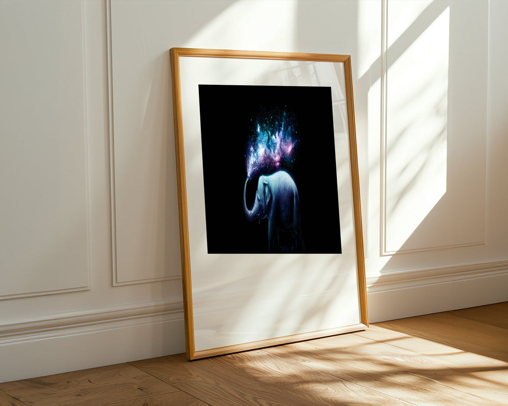 Elefante Galaxia Mistica | Cuadro decorativo de Monkey Canvas