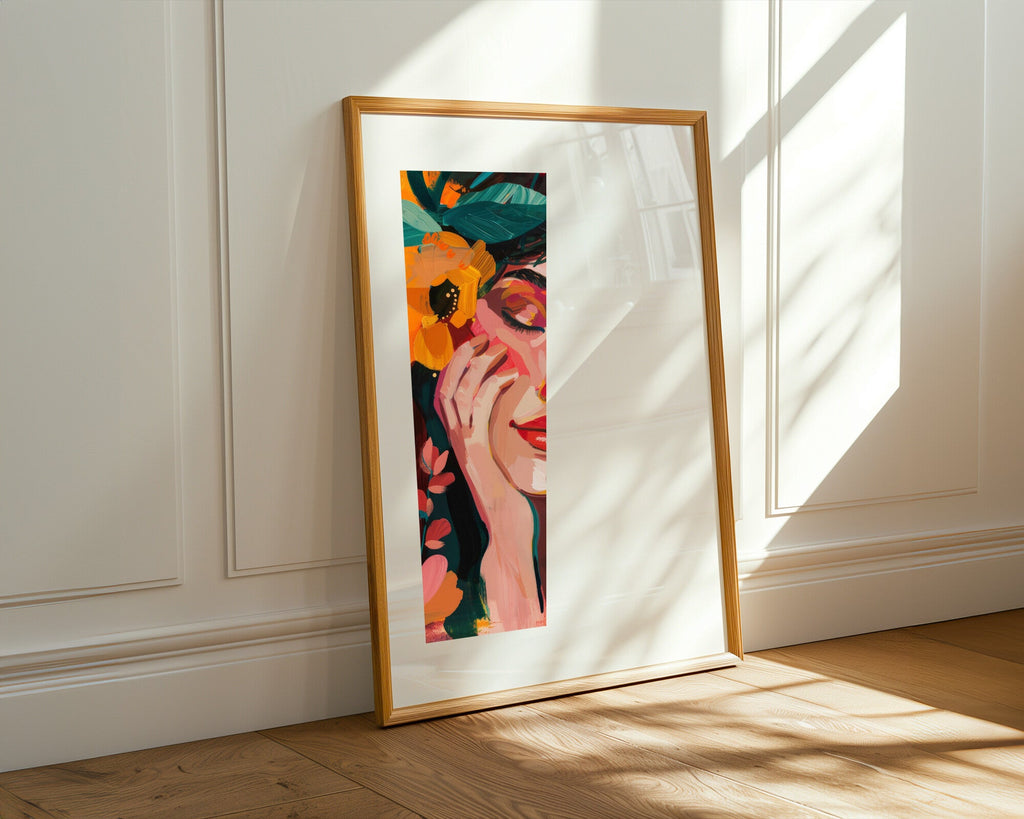 Retrato Floral Tropical | Cuadro decorativo de Monkey Canvas