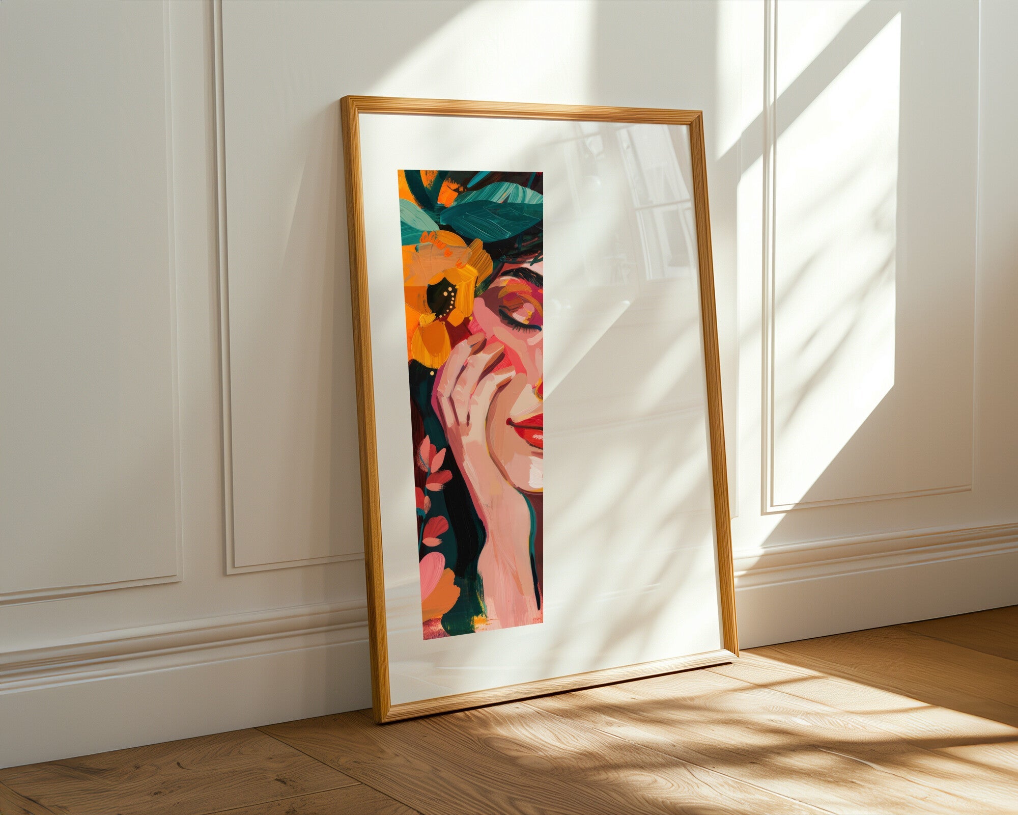 Retrato Floral Tropical | Cuadro decorativo de Monkey Canvas