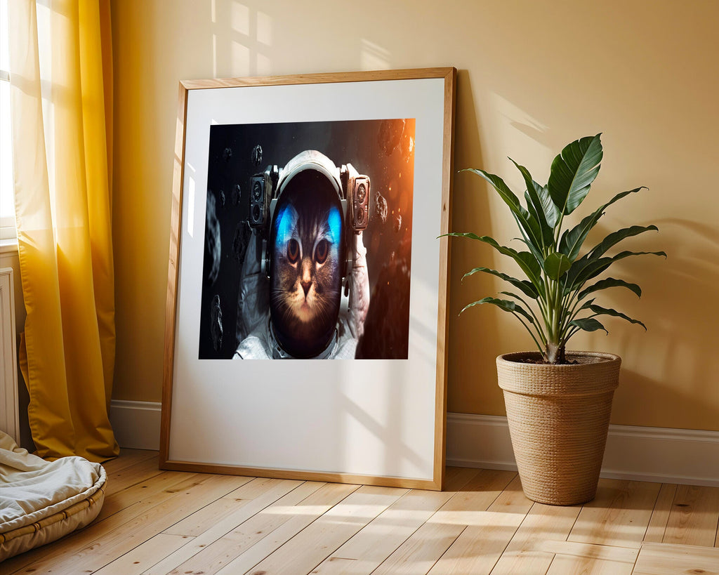 Astronauta Felino Espacial | Cuadro decorativo de Monkey Canvas