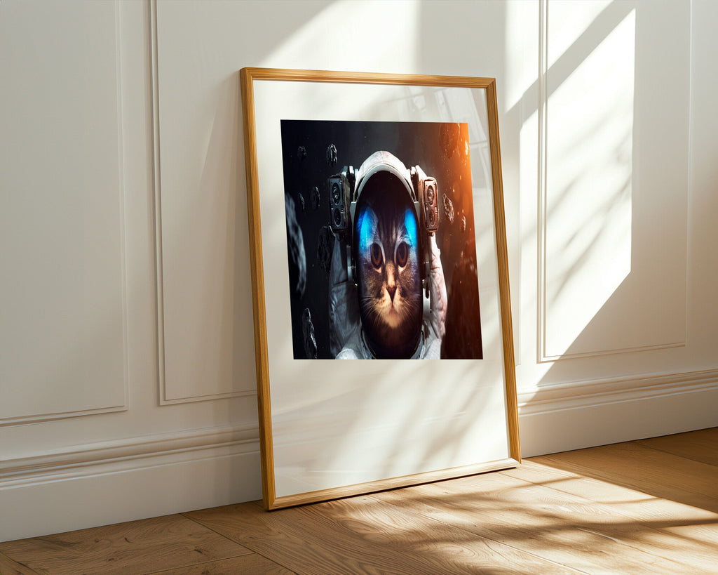 Astronauta Felino Espacial | Cuadro decorativo de Monkey Canvas