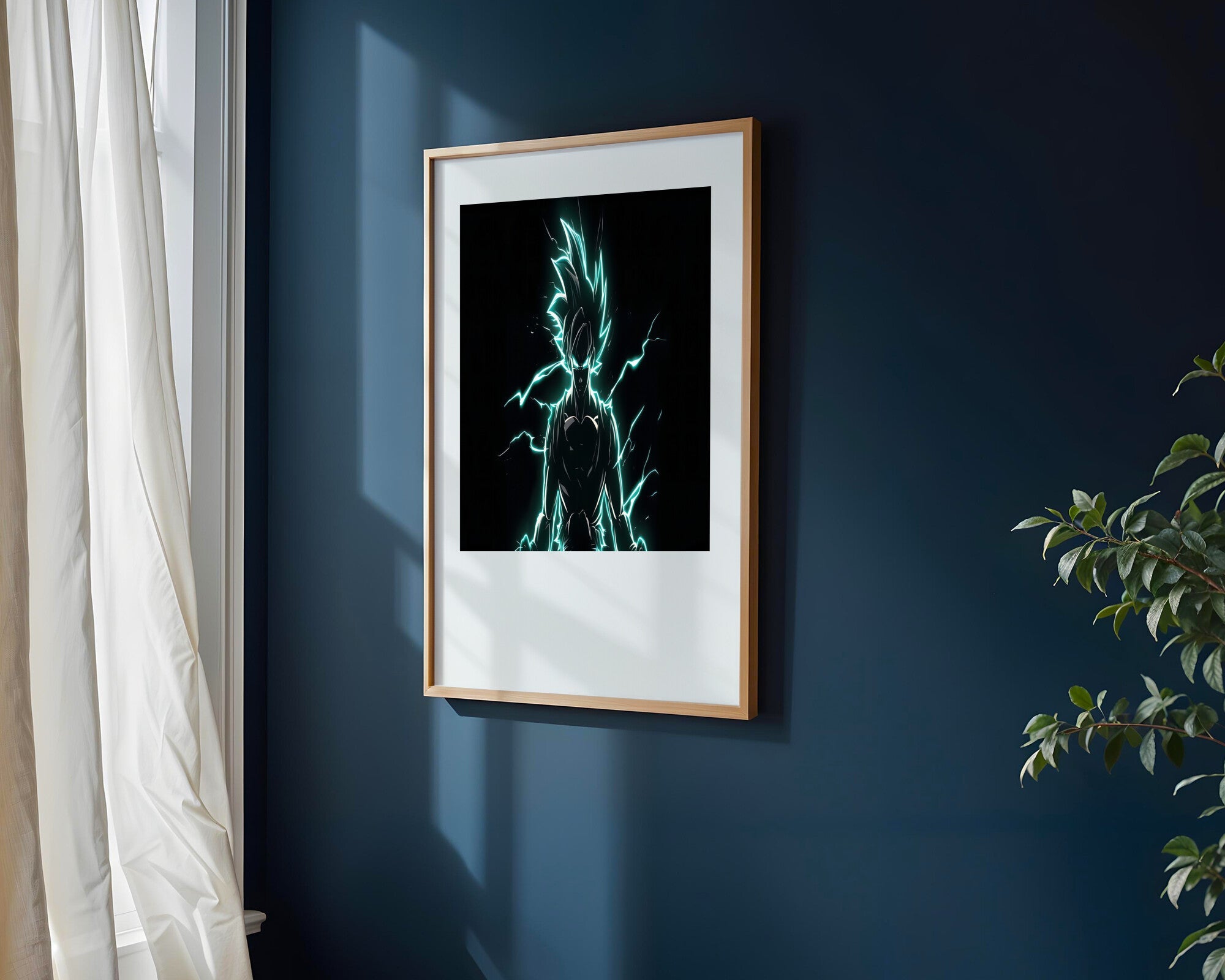 Goku Instinto Superior Neón | Cuadro decorativo de Monkey Canvas