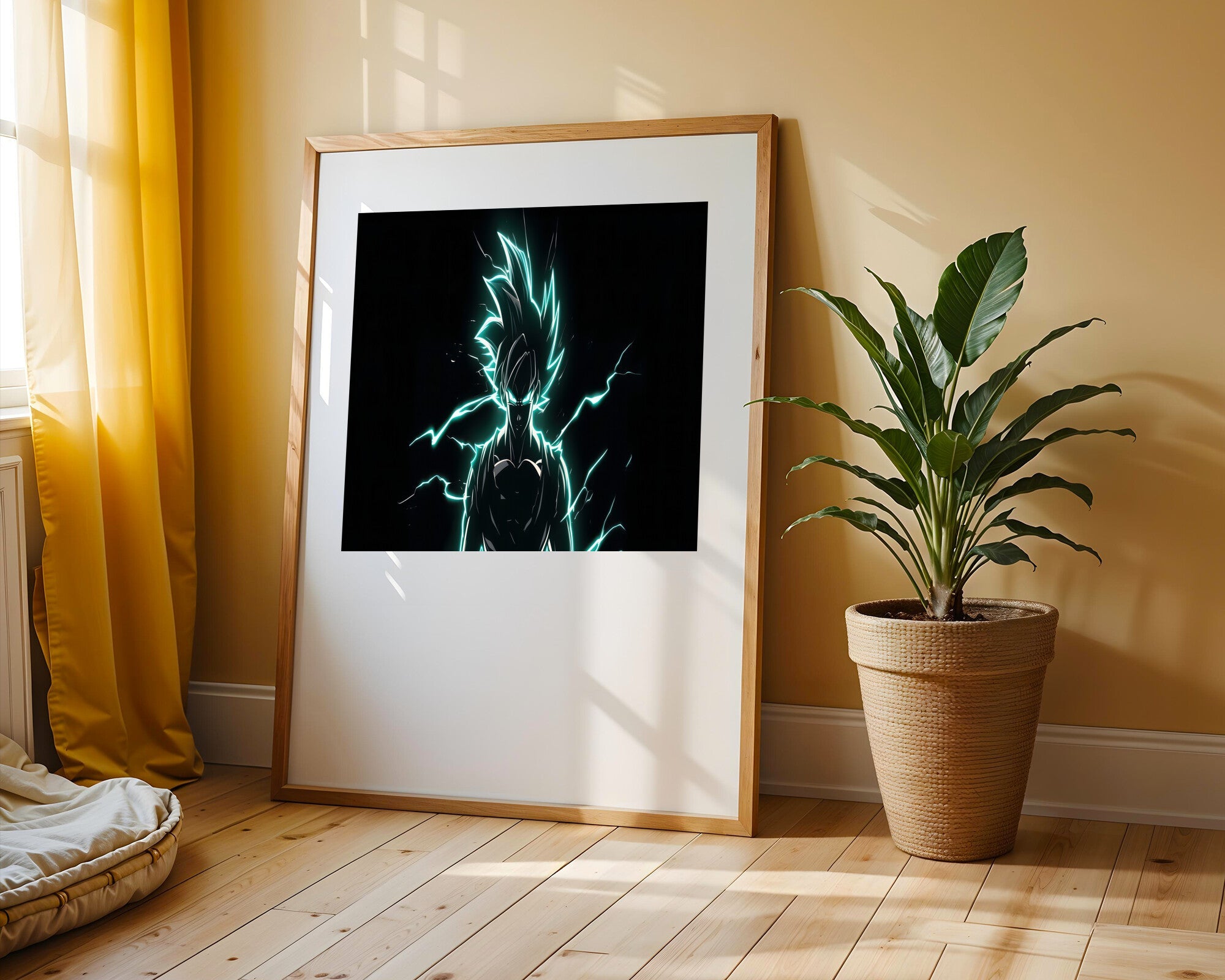 Goku Instinto Superior Neón | Cuadro decorativo de Monkey Canvas