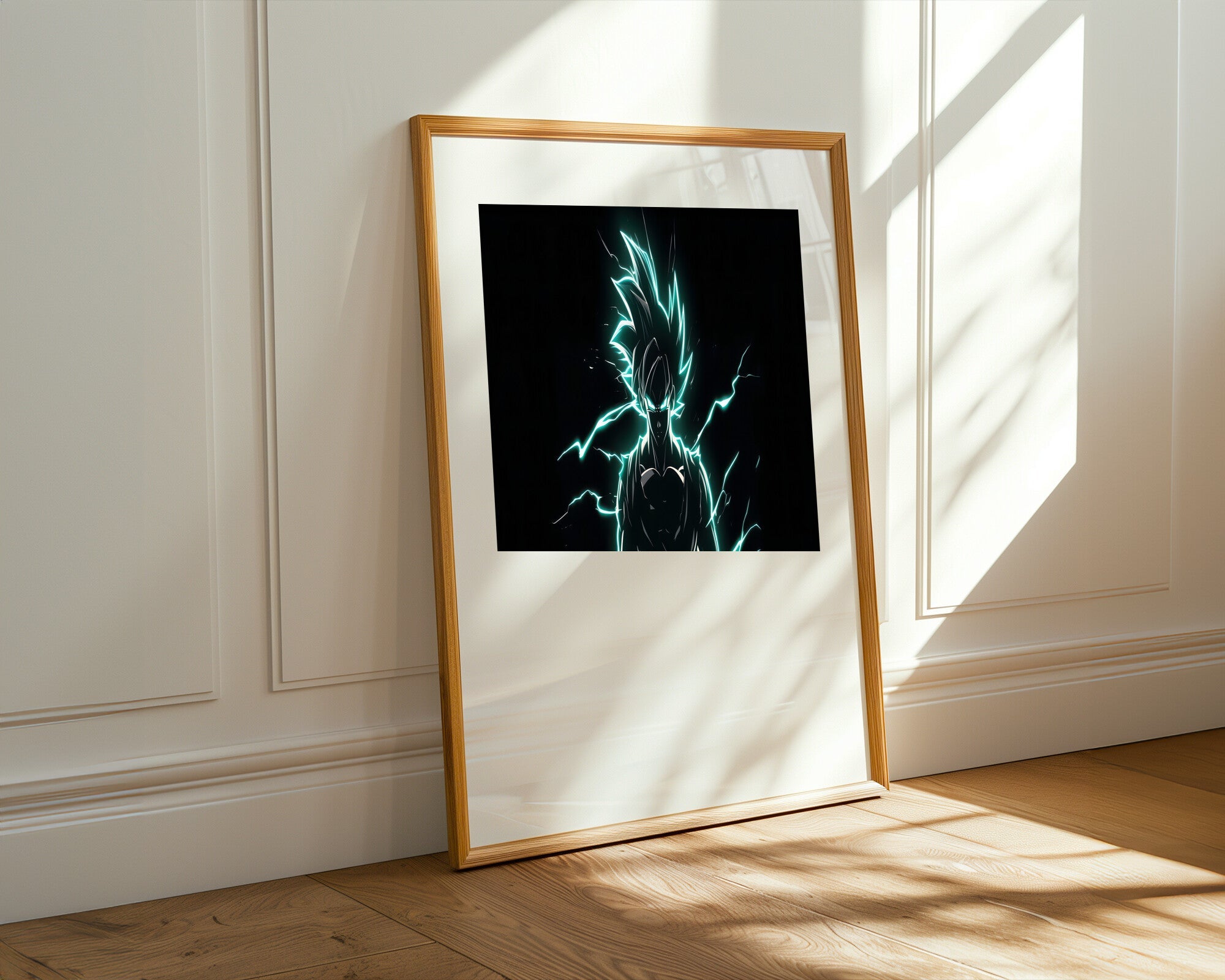 Goku Instinto Superior Neón | Cuadro decorativo de Monkey Canvas