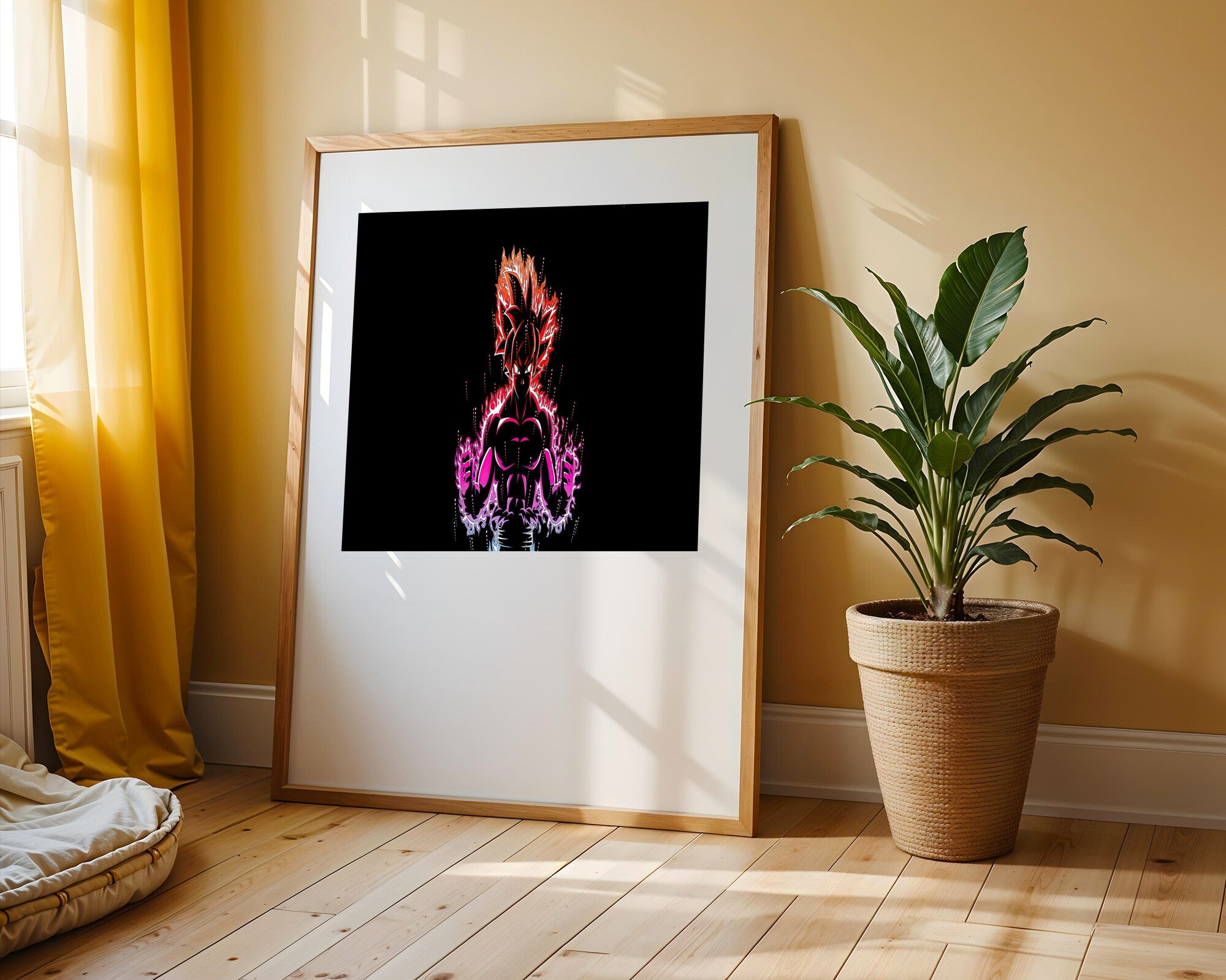 Goku Ultra Instinto Fuego | Cuadro decorativo de Monkey Canvas