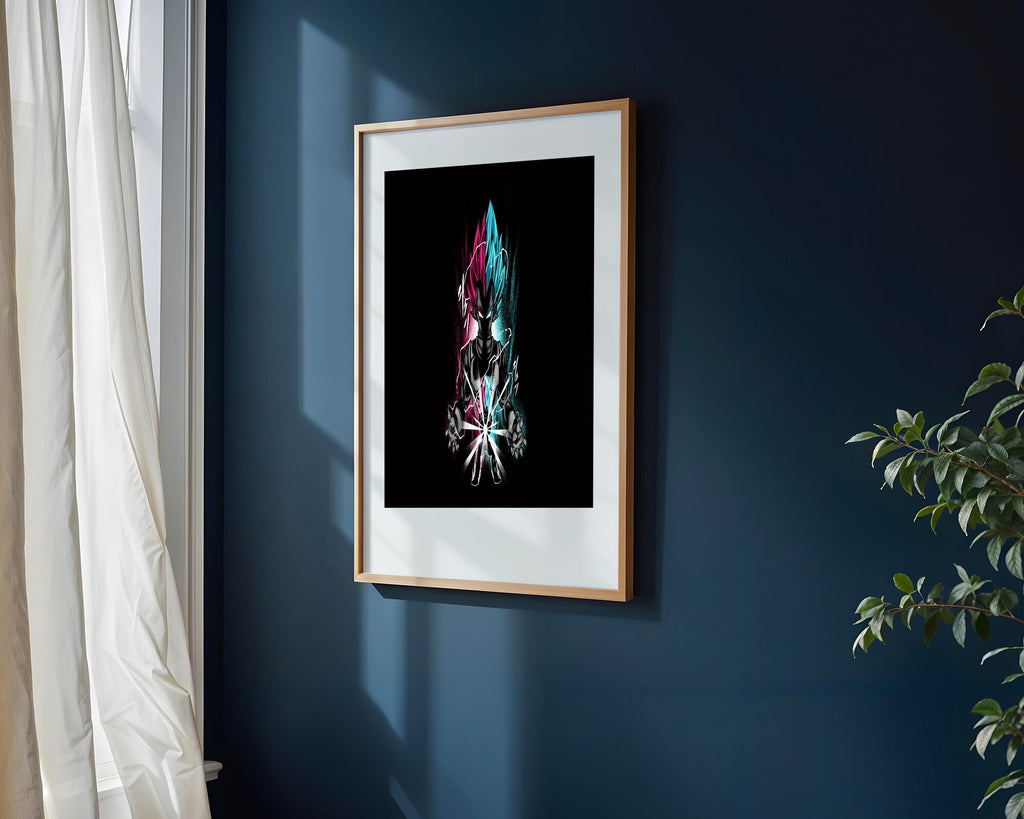 Vegeta Saiyan Blue Cósmico | Cuadro decorativo de Monkey Canvas