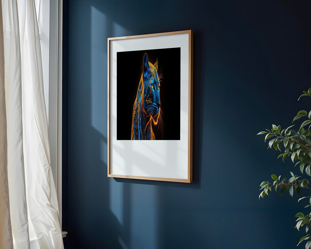 Tigre Neon Electrico | Cuadro decorativo de Monkey Canvas