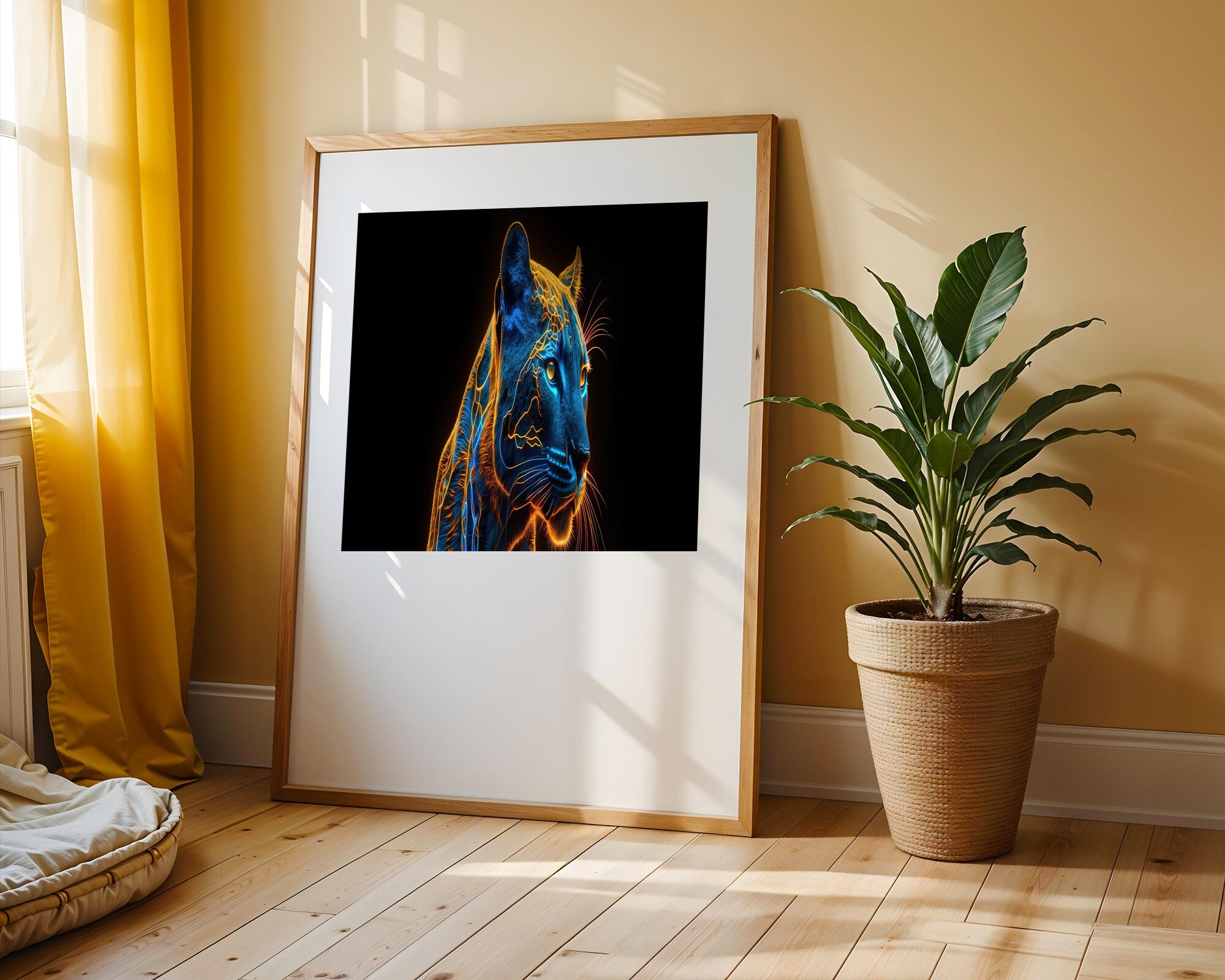 Tigre Neon Electrico | Cuadro decorativo de Monkey Canvas