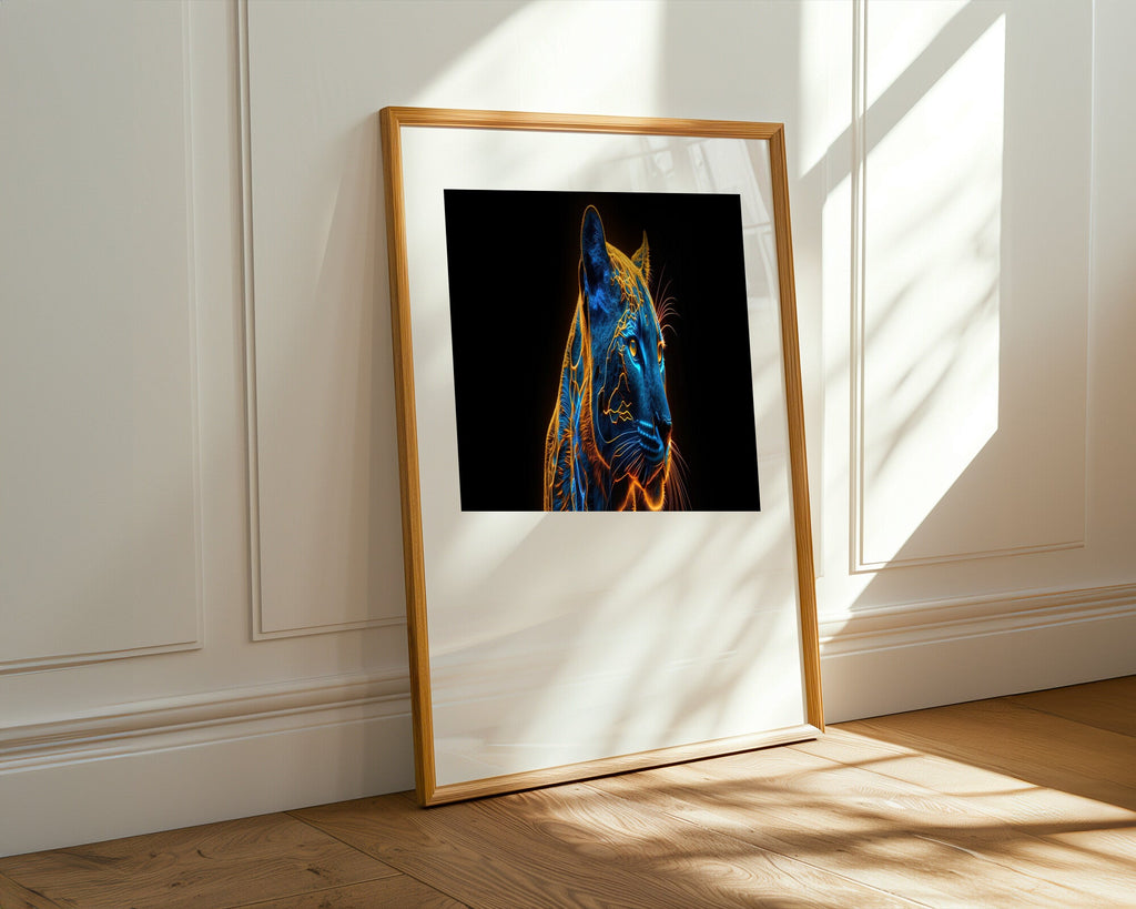 Tigre Neon Electrico | Cuadro decorativo de Monkey Canvas