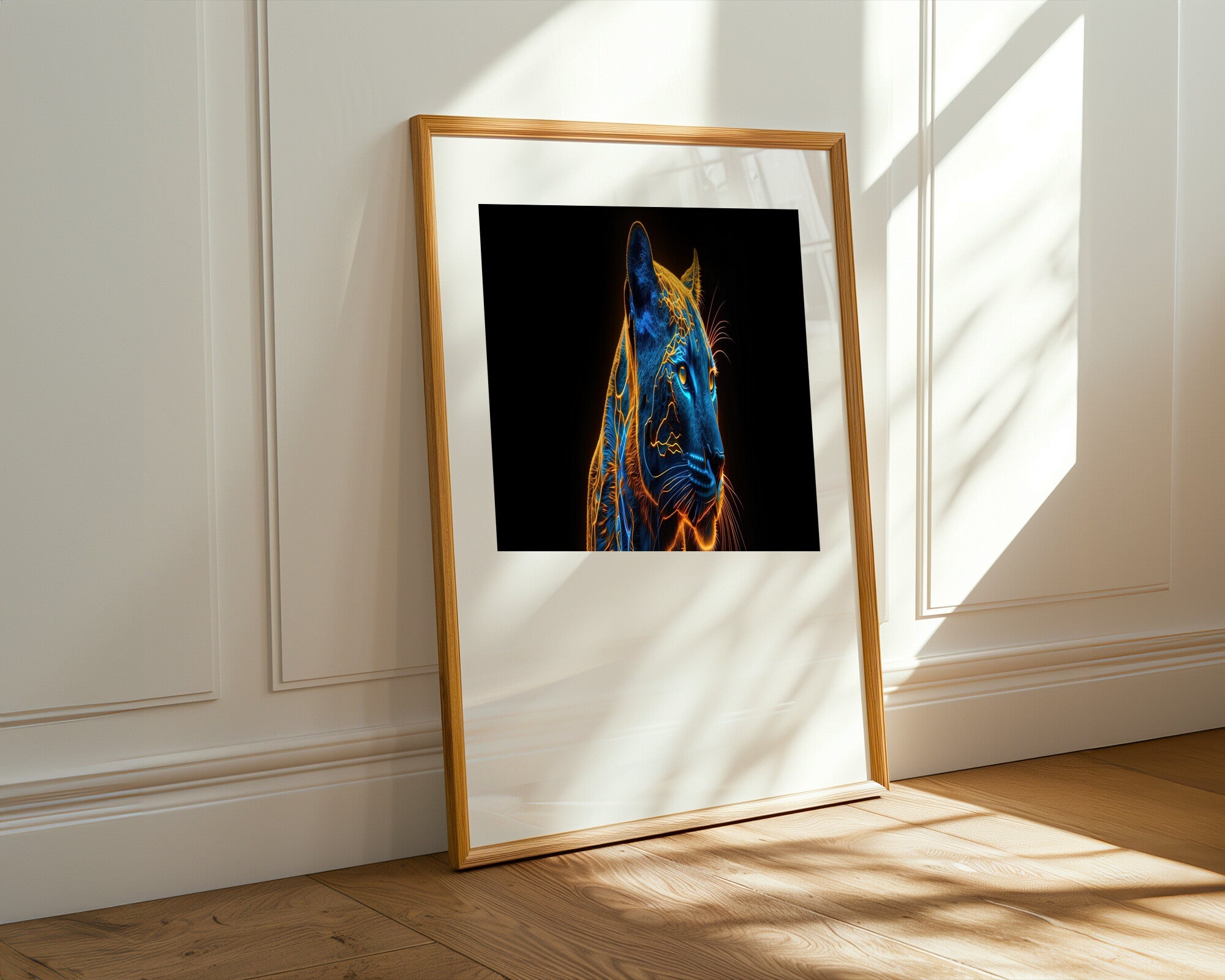 Tigre Neon Electrico | Cuadro decorativo de Monkey Canvas