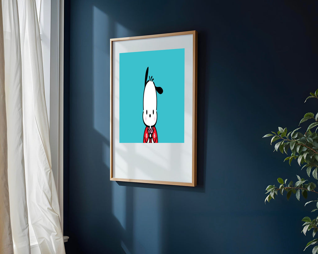 Pochacco Kimono Rojo | Cuadro decorativo de Monkey Canvas
