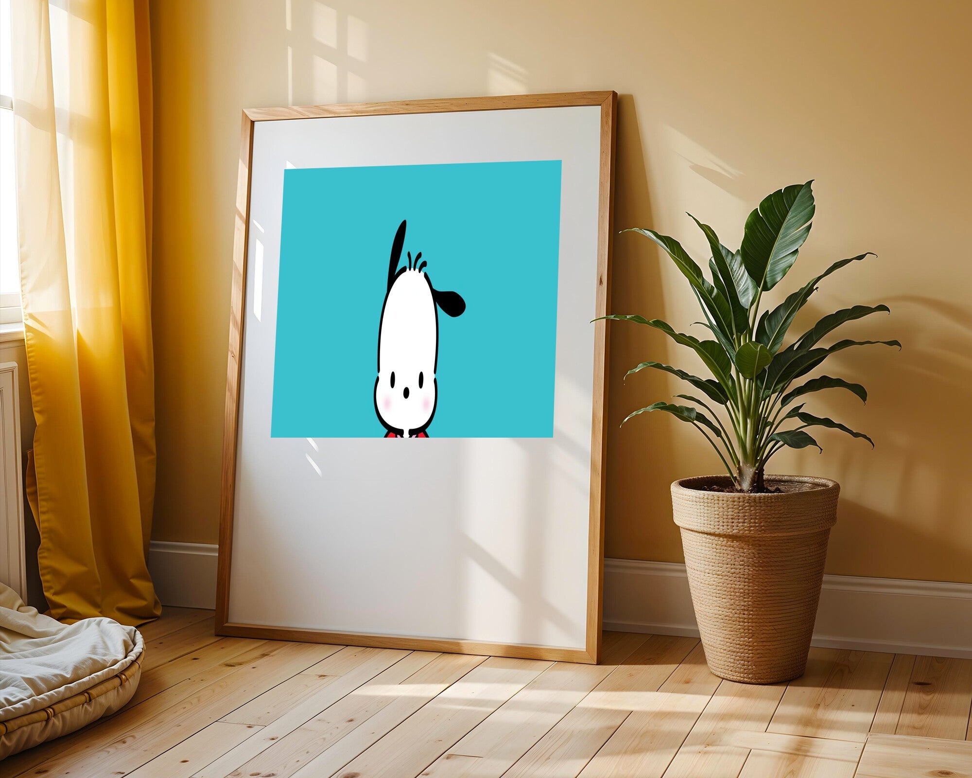 Pochacco Kimono Rojo | Cuadro decorativo de Monkey Canvas