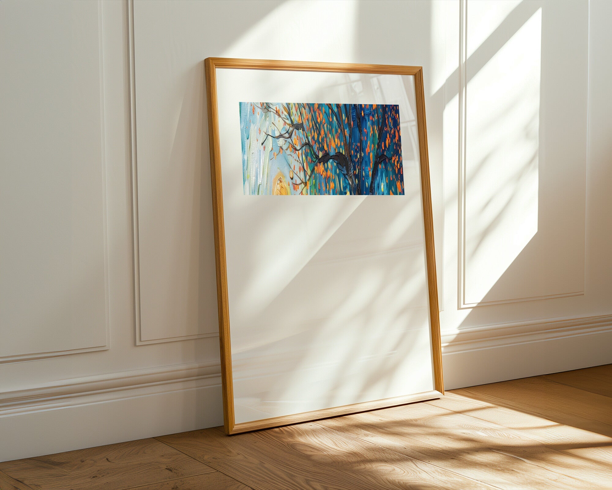 Atardecer Pinceladas Doradas | Cuadro decorativo de Monkey Canvas