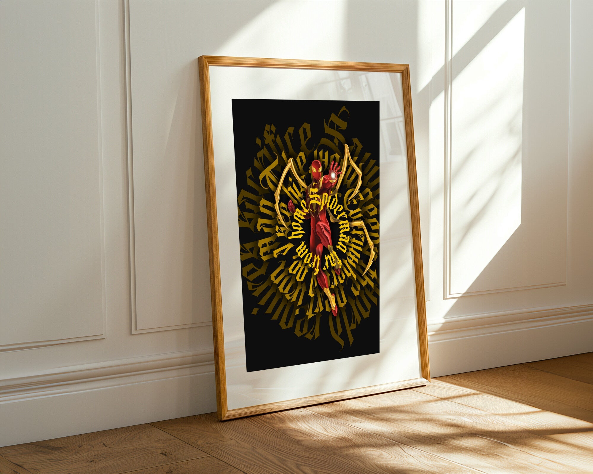 Spider-Man Traje Dorado | Cuadro decorativo de Monkey Canvas