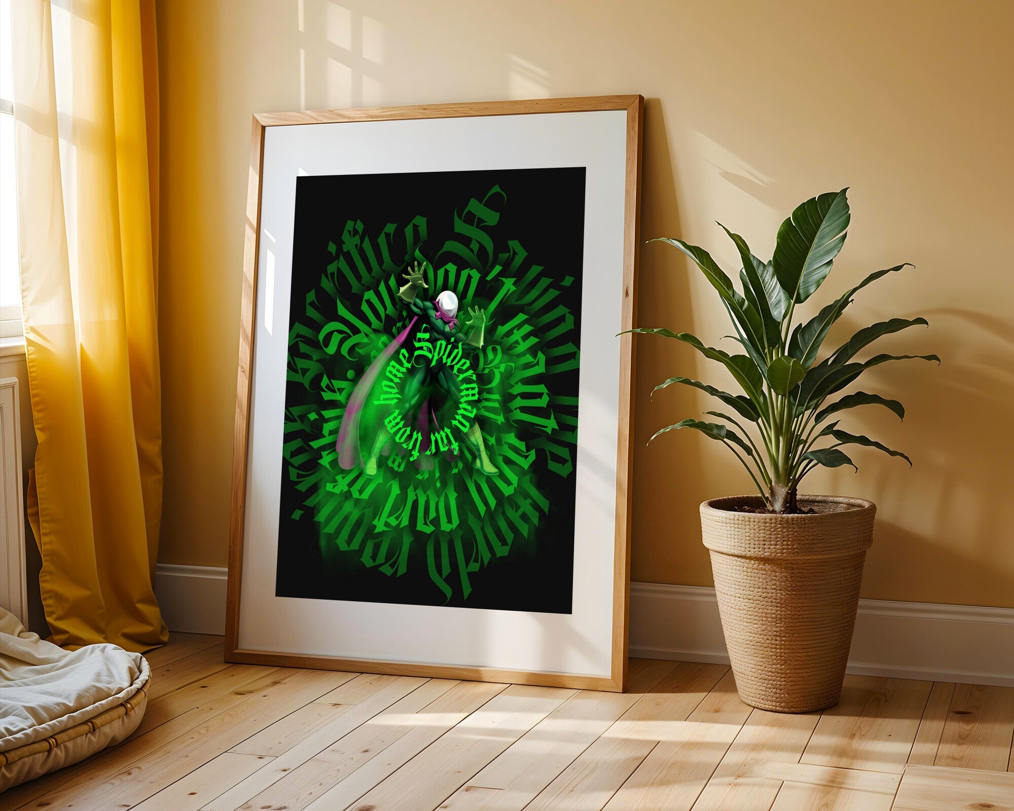 Mysterio Grafiti Verde | Cuadro decorativo de Monkey Canvas