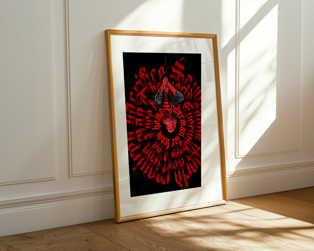 Spider-Man Suspendido Rojo | Cuadro decorativo de Monkey Canvas