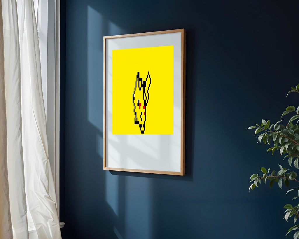 Pikachu Pixel Art | Cuadro decorativo de Monkey Canvas