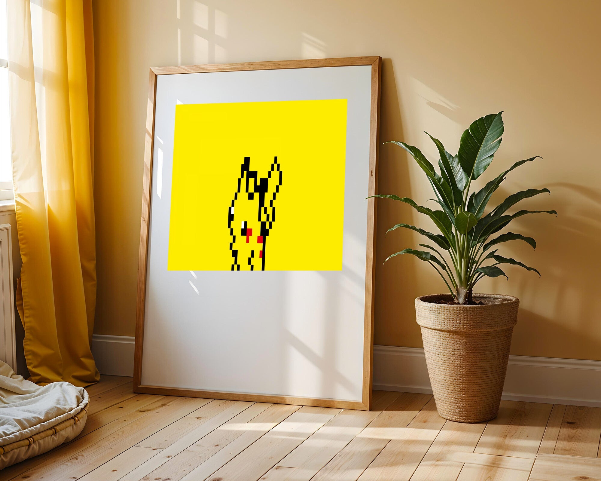 Pikachu Pixel Art | Cuadro decorativo de Monkey Canvas