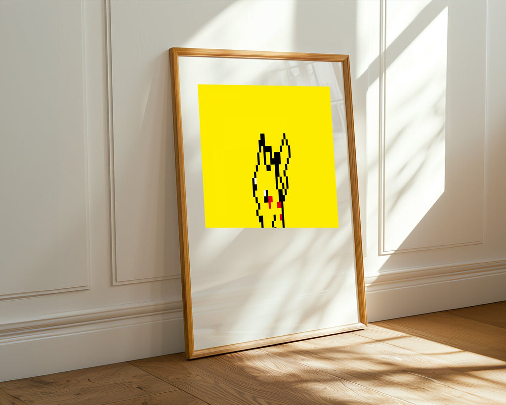 Pikachu Pixel Art | Cuadro decorativo de Monkey Canvas