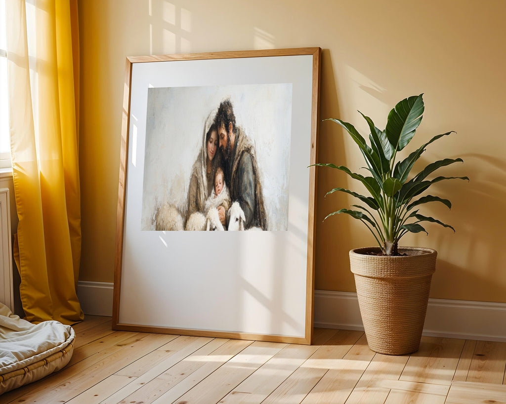 Sagrada Familia Pastoril | Cuadro decorativo de Monkey Canvas