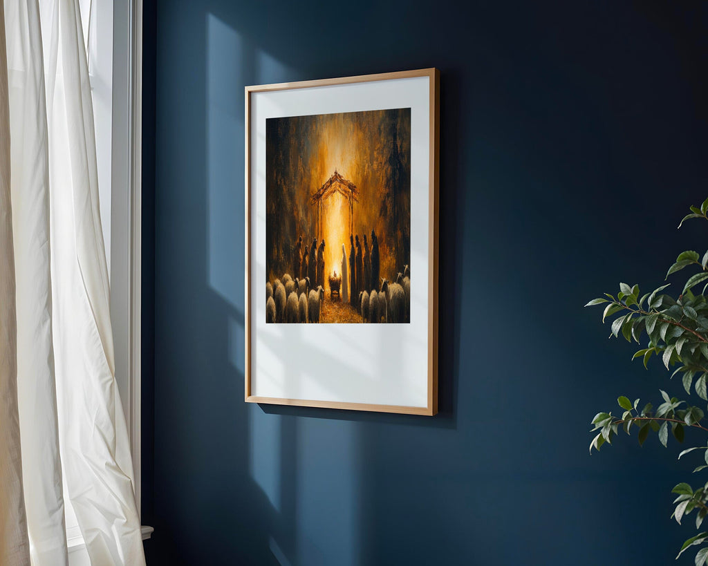 Natividad Luz Dorada | Cuadro decorativo de Monkey Canvas