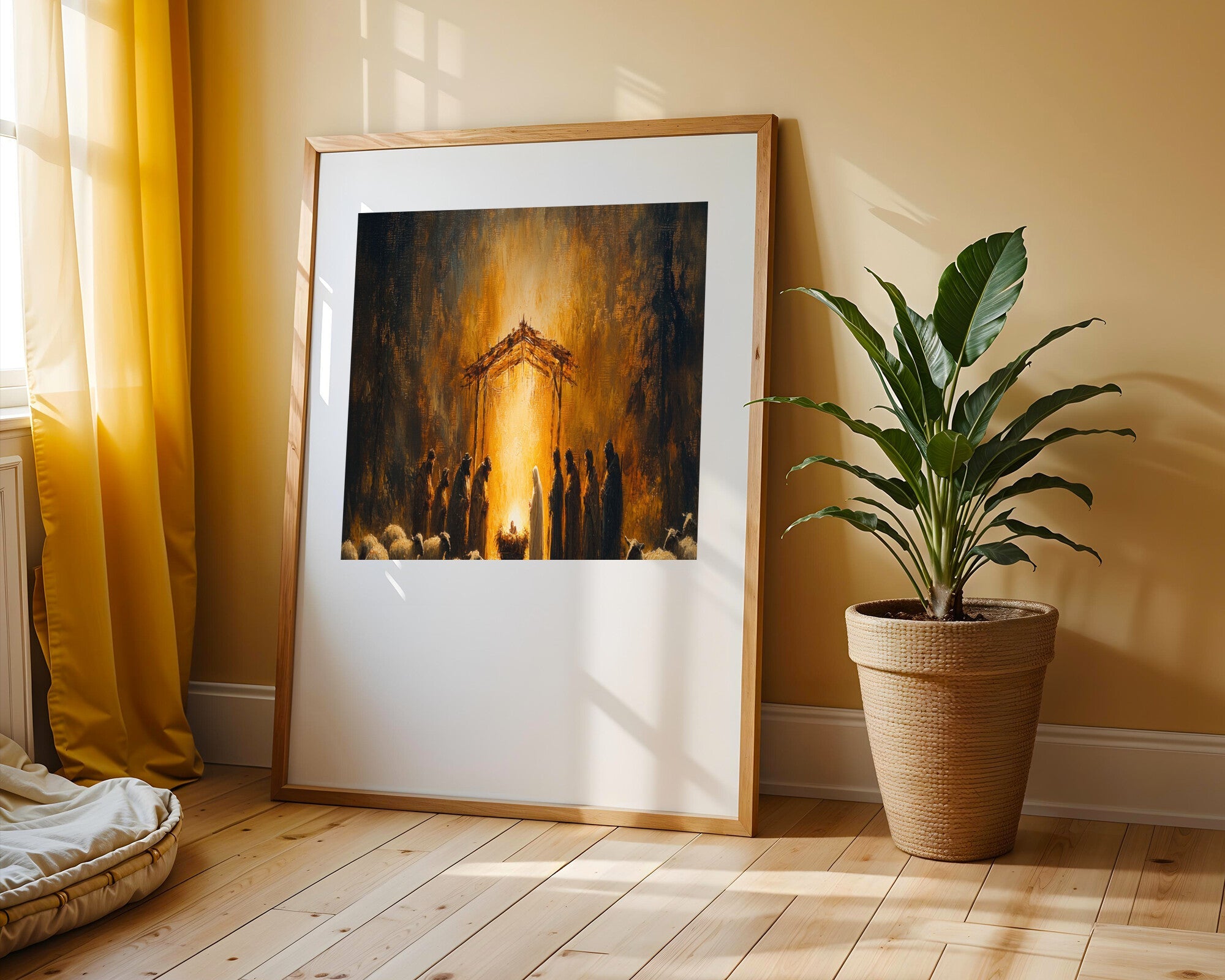 Natividad Luz Dorada | Cuadro decorativo de Monkey Canvas